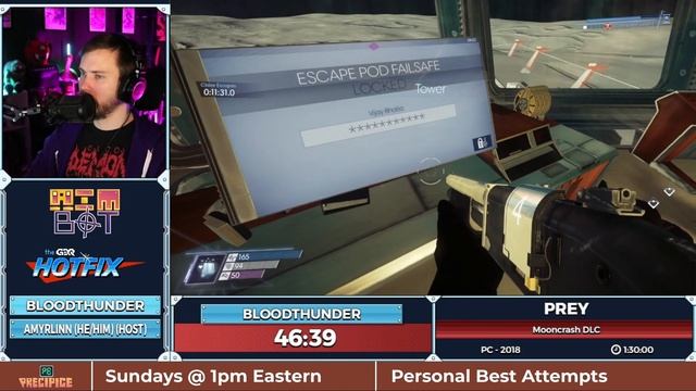 Prey MoonCrash DLC Speedrun LIVE on GDQ Hotfix