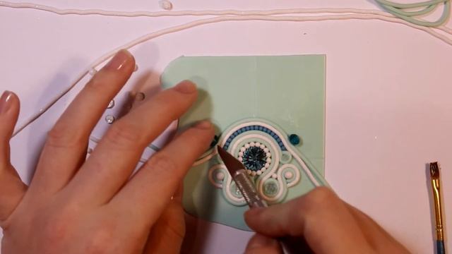 Сутажный кулон ПОЛИМЕРНАЯ ГЛИНА мастер-класс\polymer clay tutorial DIY