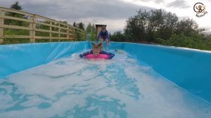 Диана и Даня устроили Челлендж в Бассейне. Манкиту