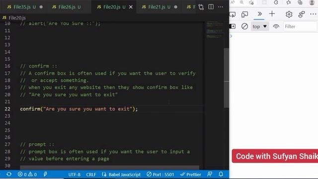 Alert, Prompt and Confirm Box in JavaScript | JavaScript alert, prompt & confirm in Hindi