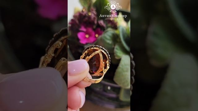 Роскошный перстень с гранатом и бриллиантами. Хадижат Алисултанова. Ювелирные украшения АнтикЮвелир.