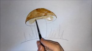 Как рисовать гриб! Учимся рисовать гриб! Поэтапный рисунок!how to draw a mushroom