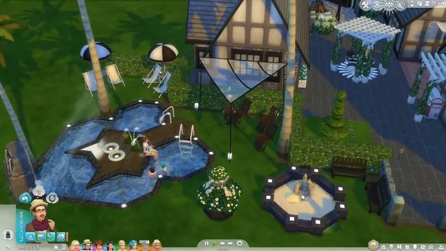 The Sims 4, Симс 4, Бассейн "КОТИК " смотреть онлайн