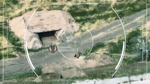 Бойцы подразделения TERRA Украины показали процес охоты с помощью дрона