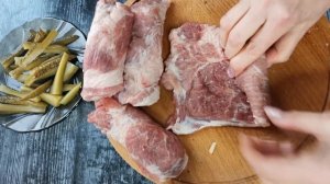 МЯСНЫЕ РУЛЕТИКИ С МАРИНОВАННЫМ ОГУРЧИКОМ,НЕЖНЕЙШЕЕ МЯСО//мясные пальчики