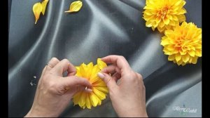 Презентация Мастер-класс Георгин "Dazzling Sun" из фоамирана.