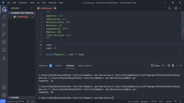 Numbers and Operations (+ Project) | Python Tutorial for Beginners #3