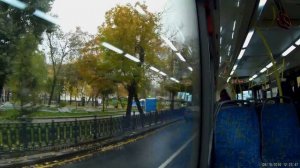 Автобус "А" от Комсомольской до Лужников по магистральному маршруту в день пуска // 8 октября 2016