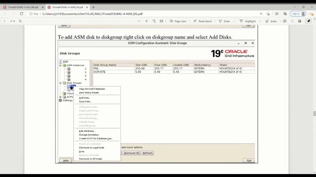 RAC (Real Application Cluster) 19c Project: Part 4 Create ASM DiskGroup