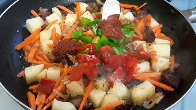 РЛАВ ИЗ МАКАРОН.  Makaron palov tayyorlash.