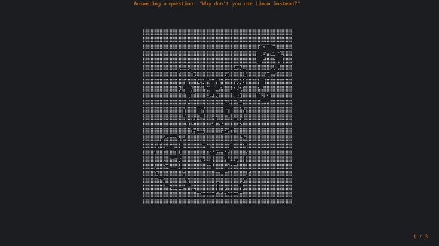 Answering a question: "Why don't you use Linux instead?" смотреть онлайн