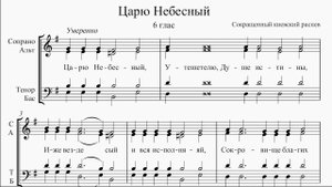 Царю Небесный ― 6 глас (сокращенного киевского распева)
