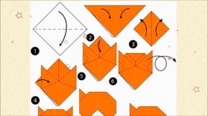 Тигр. Оригами/Tiger. Origami