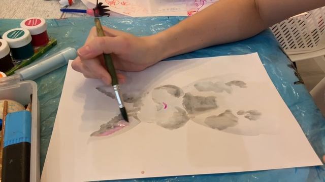 Рисуем акварельного зайчика смотреть онлайн