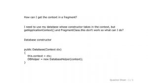 Android : Using context in a fragment