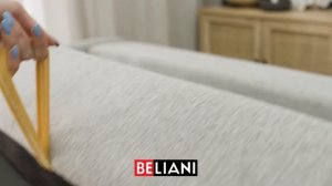 BELIANI - 3-Seater Fabric Sofa Bed with Storage Grey EKSJO