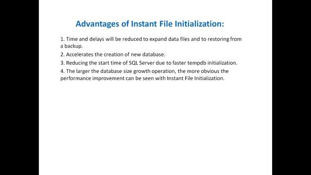 Instant File Initialization In SQL server |  IFI | SQL server Tutorial