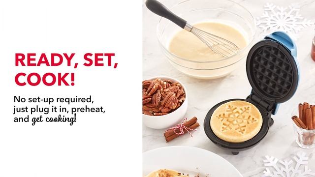 Snowflake Mini Waffle Maker смотреть онлайн