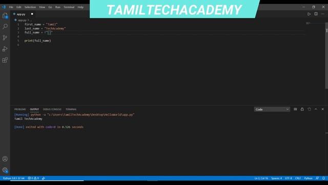 Formatted Strings | Python Tutorial - Python for Beginners [Full Course] in Tamil