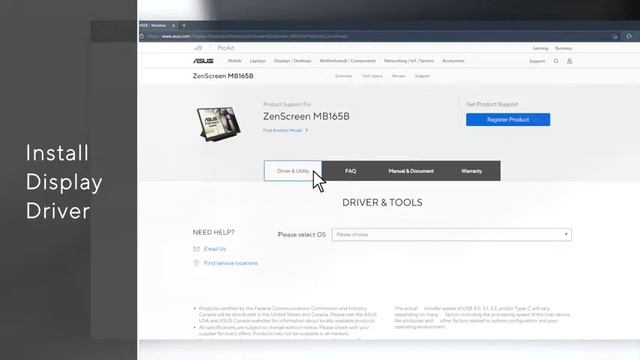ASUS ZenScreen Monitor USB porttil de 156 pulgadas MB165B HD 1366 x 768 смотреть онлайн