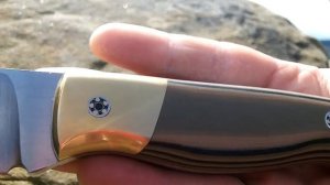 Bushcraft Knife dressed in Brass