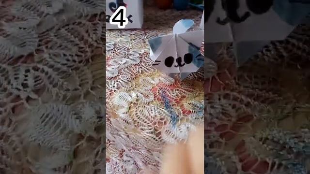 все мои оригами . Коробка для карандашей,коробочка котик,пенал,прыгающий кот.