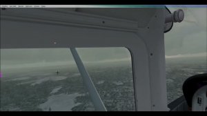 [FSX] Полет на Cessna 182 Skylane RG II в снегопад