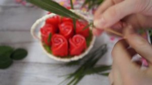 Букет из мыльных роз в корзине\розы из мыла\букет из мыла на 8 Марта