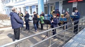 Духовой оркестр Красноармейска.  "Журавлиная песня". 10 апреля 2021. День открытых дверей ДМШ