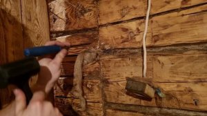 Как сделать ремонт в доме,в деревенском стиле 2 часть.Конопачу стены джутом.