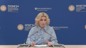Брифинг М.В.Захаровой, Санкт-Петербург, 7 июня 2024 года