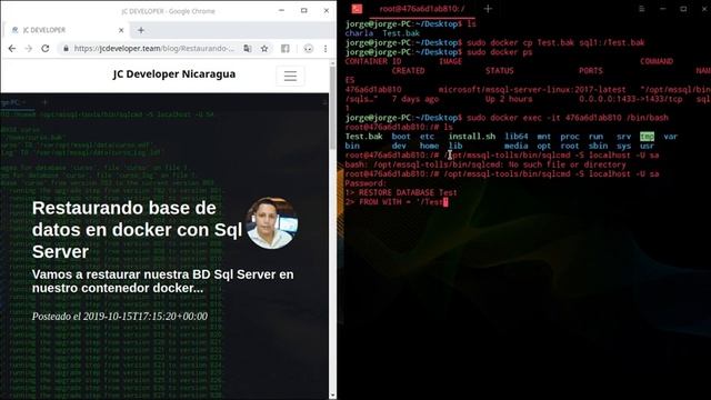 Restaurar BD SQL SERVER y Docker смотреть онлайн