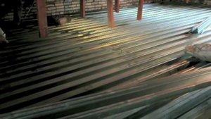 Перекрытие по профнастилу Н114. Замена деревянного перекрытия  на ж/бетонное.