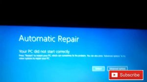 How to Fix Automatic Repair Loop in Windows 10 - Startup Repair Couldn't Repair Your PC (Hindi)