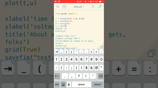 Python on iPhone.