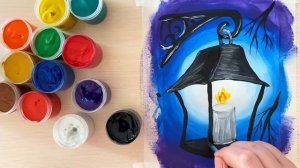 Как нарисовать фонарь? Осенний рисунок гуашью для детей