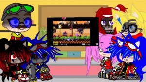 sonic characters react to game over (but lord x sings it)