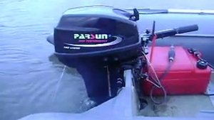 Parsun-15 2-тактный на холостых оборотах
