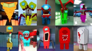 Мод на все виды монстров АМОНГ АС ЕХЕ в МАЙНКРАФТ! AMONG US.EXE MINECRAFT