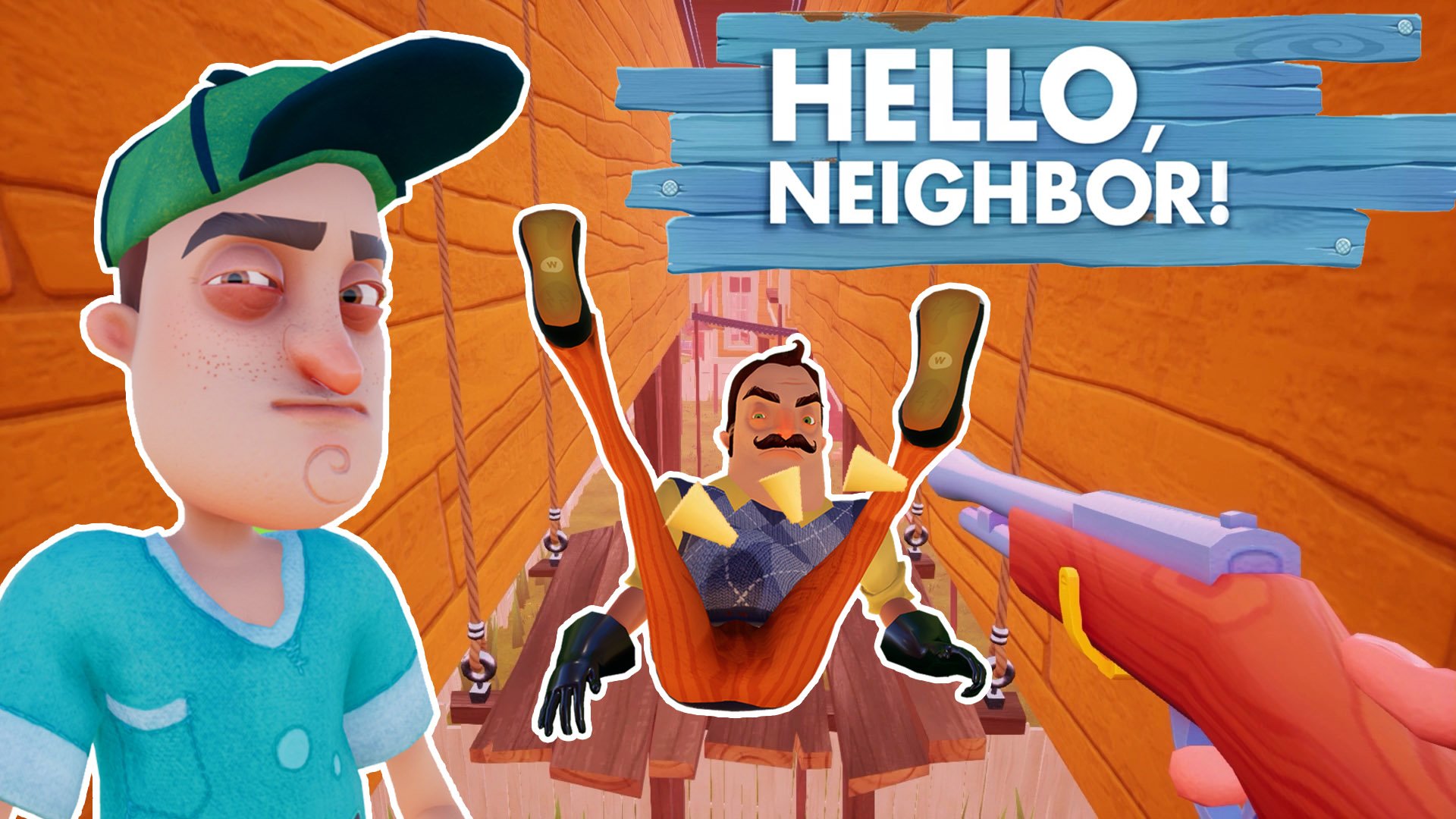 Игра издеваюсь над соседом в hello Neighbor| hello Neighbor Let's Play #12. Обои на привет соседа ворон 2.