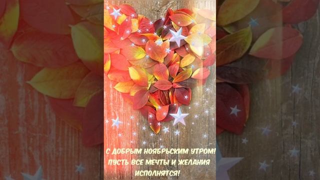 С Добрым осенним утром ноября!! Будьте здоровы и счастливы всегда!!