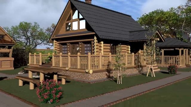 Проект бани из сруба Бажена смотреть онлайн