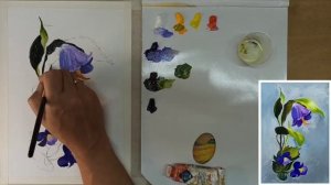 ?Как рисовать листья цветов/Как рисовать цветы/живопись маслом/Марина Бердник #живопись #какрисоват