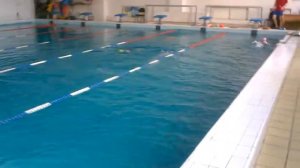 Упражнение руки брассом с поддельфиниванием ногами.