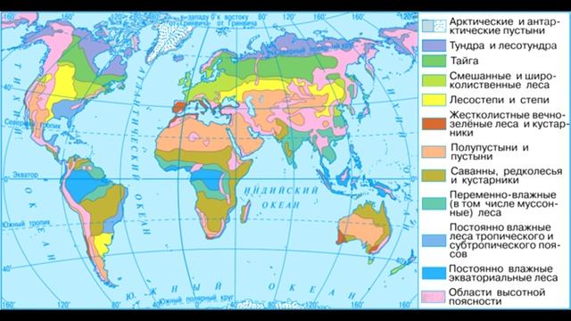 Природные зоны земли плакат