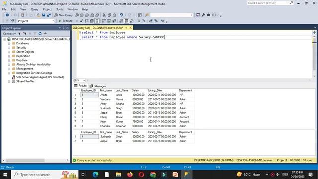 Where Clause In MS SQL Server