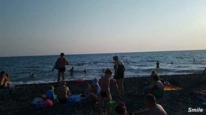 На пляже Чайка, Адлер, Сочи, Нет проблем после стихии, Отдых на море в Адлере, 10.07.2021