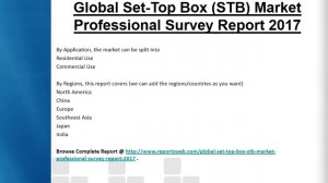 Global Set-Top Box (STB) Market Professional Survey Report 2017