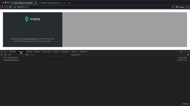 Using the Geolocation API | JavaScript ? | Lecture 218