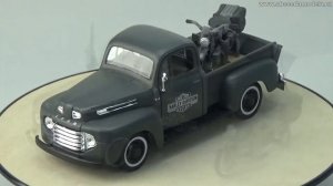 Ford F 1 Pickup 1948 + Harley Davidson Wla Flathead 1942 Maisto 1:24